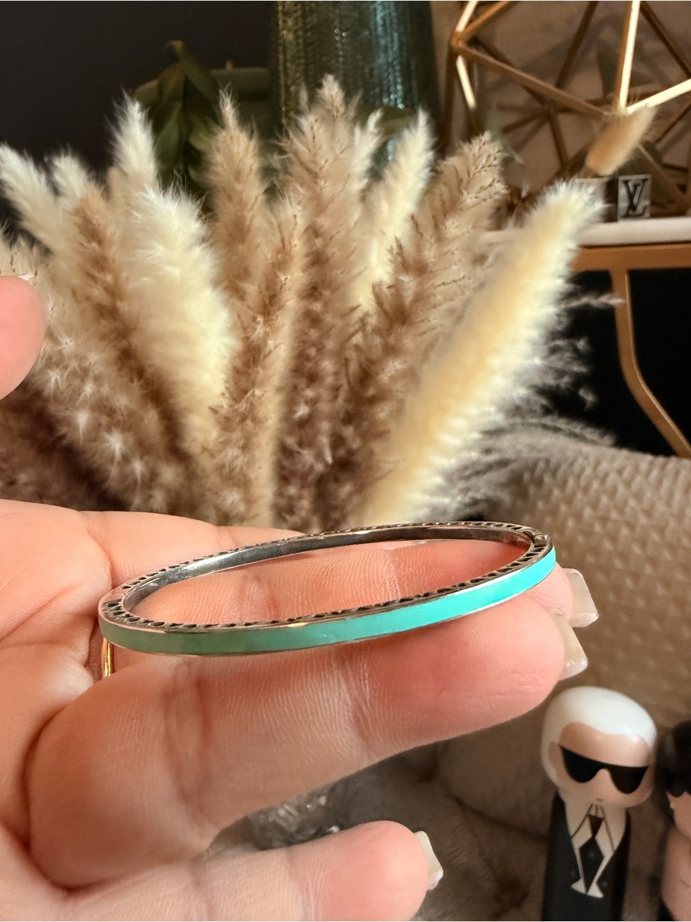 Pandora  Radiant Hearts Enamel Bangle Bracelet - size 2